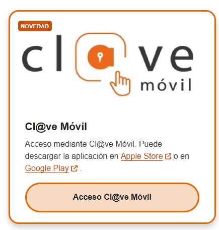 Autenticación específica con Cl@ve Móvil | Expeforma